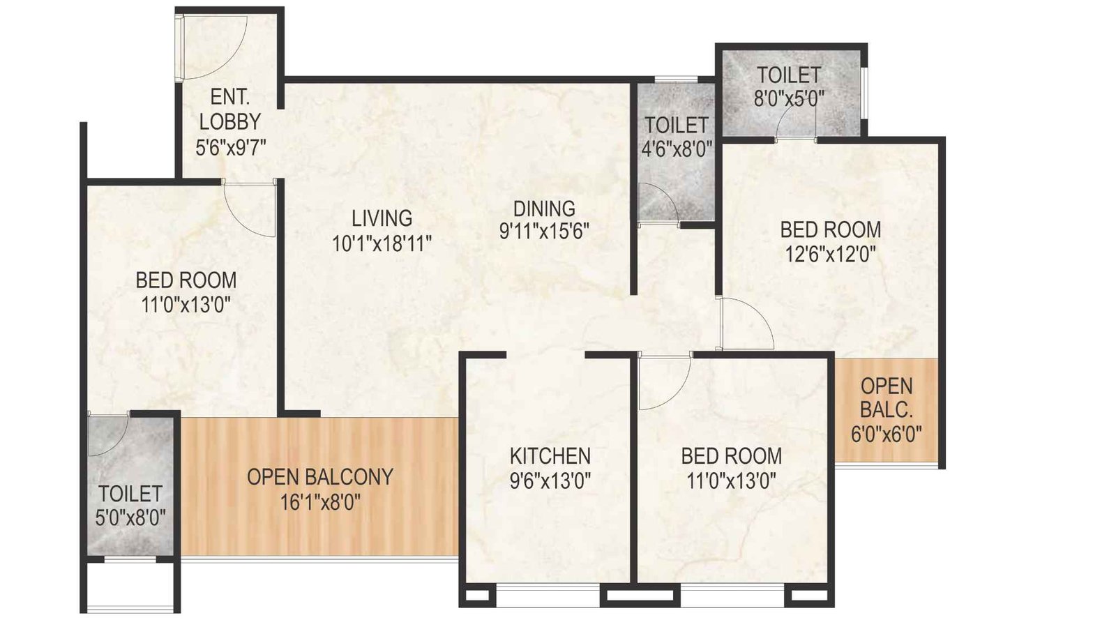 Sukhwani-Celaeno-Floor-Plan-3-BHK-Unit-plan-1325-sqft